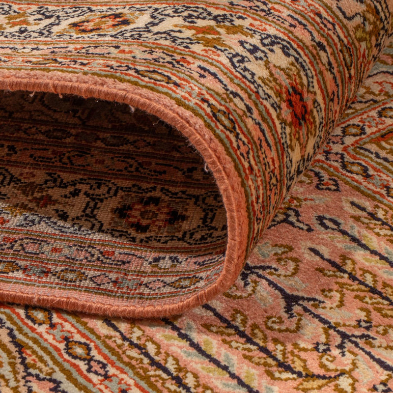 Alfombra de pasillo Alfombra de seda - Seda de Cachemira - 282 x 79 cm - beige oscuro