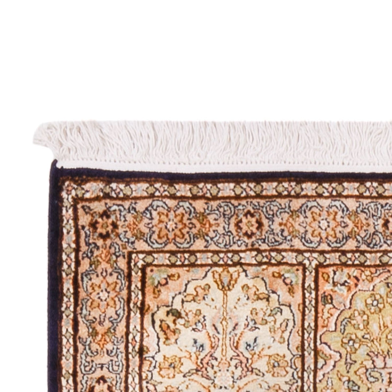 Alfombra de pasillo Alfombra de seda - Seda de Cachemira - 304 x 77 cm - beige oscuro