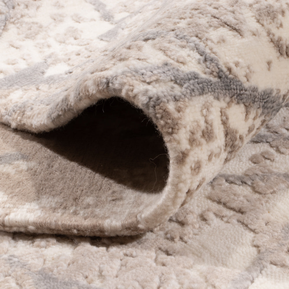 Alfombra de diseño - 304 x 204 cm - plata