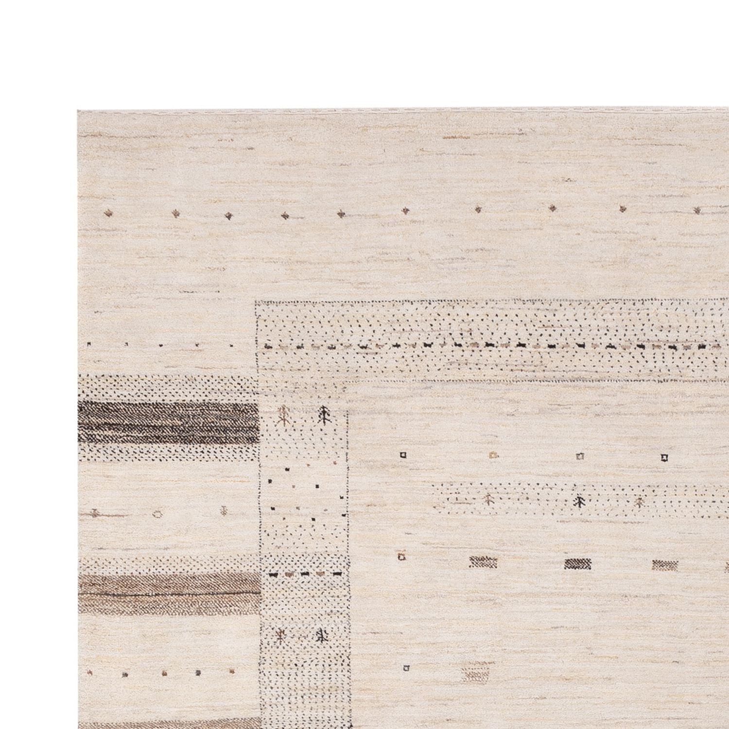 Alfombra Gabbeh - Loribaft Indus - 300 x 206 cm - crema