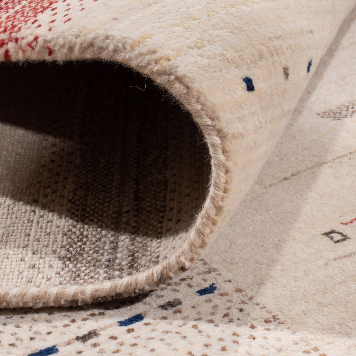 Alfombra Gabbeh - Loribaft Indus - 306 x 200 cm - crema