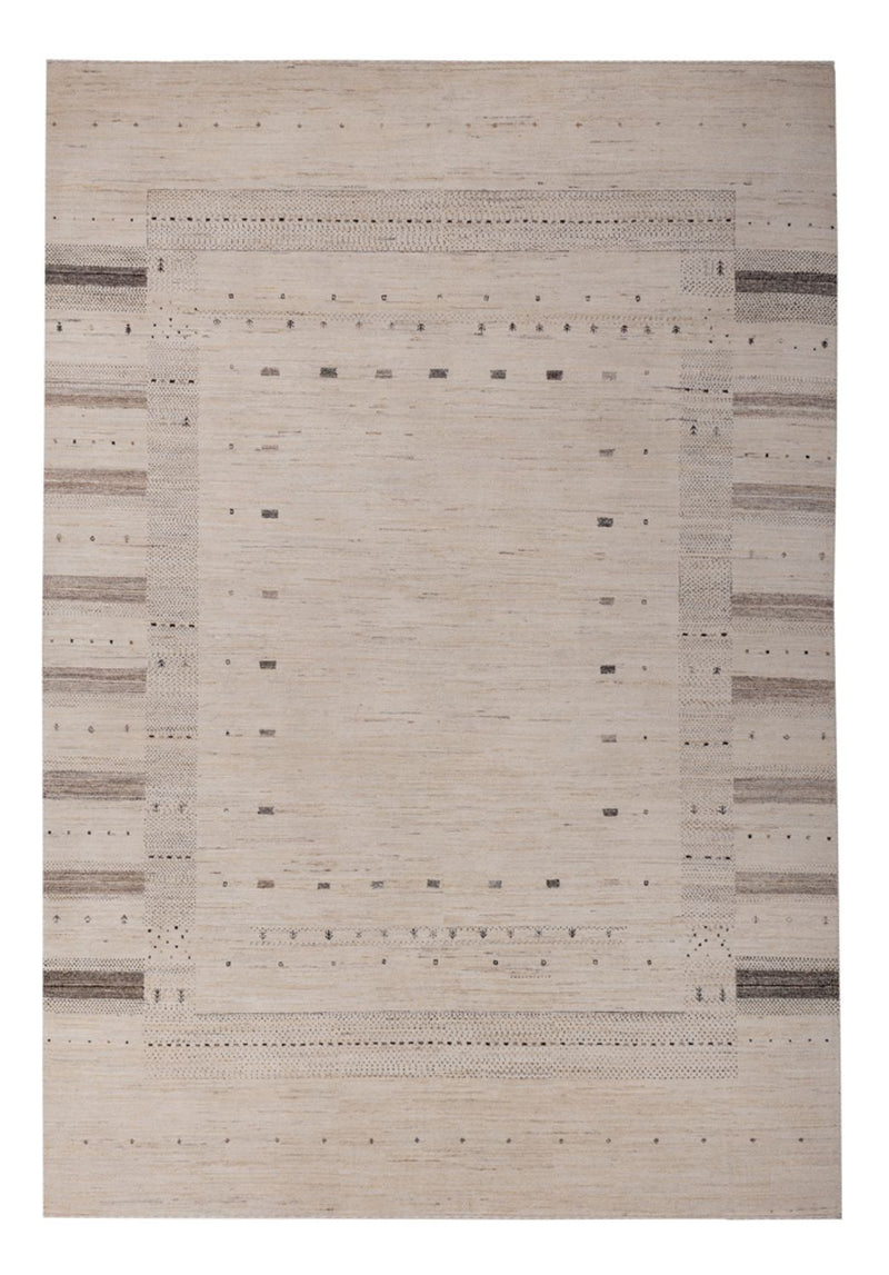 Alfombra Gabbeh - Loribaft Indus - 295 x 202 cm - crema