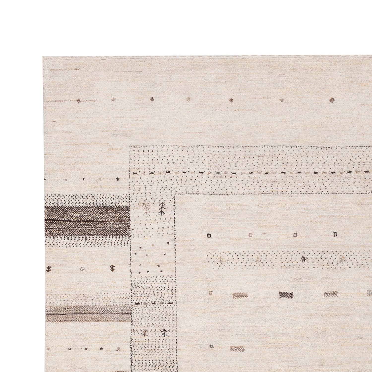 Alfombra Gabbeh - Loribaft Indus - 302 x 202 cm - crema