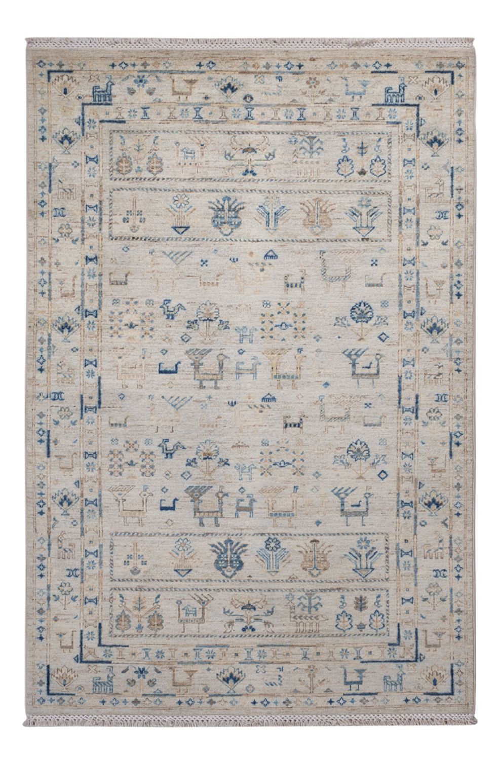 Alfombra de diseño - 185 x 121 cm - plata