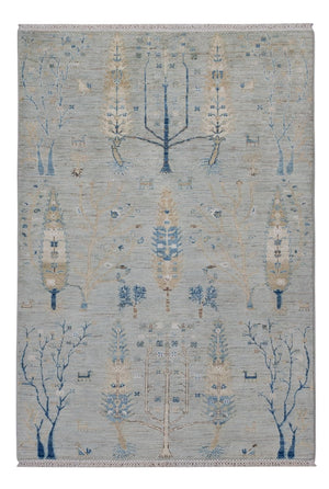 Alfombra de diseño - 181 x 120 cm - plata