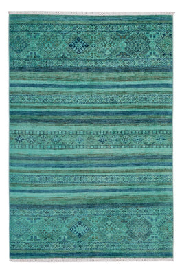 Alfombra Ziegler - Moderna - Vintage/revestido - 177 x 118 cm - turquesa