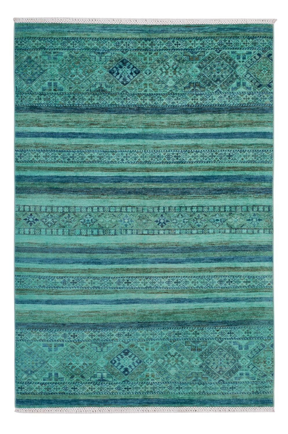 Alfombra Ziegler - Moderna - Vintage/revestido - 177 x 118 cm - turquesa