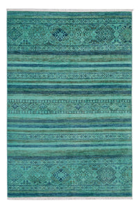 Alfombra Ziegler - Moderna - Vintage/revestido - 177 x 118 cm - turquesa
