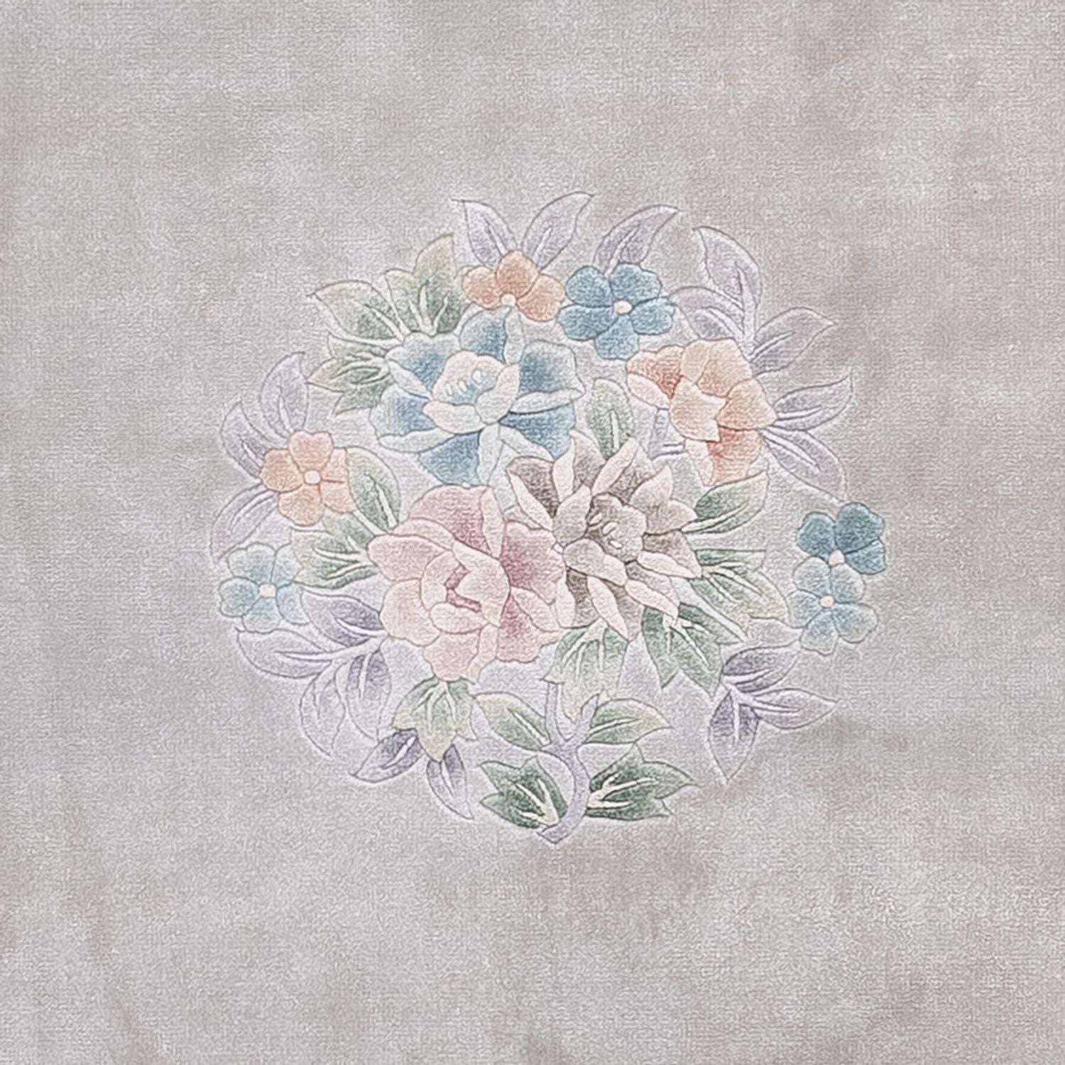 Alfombra de seda - Seda china - 185 x 123 cm - gris