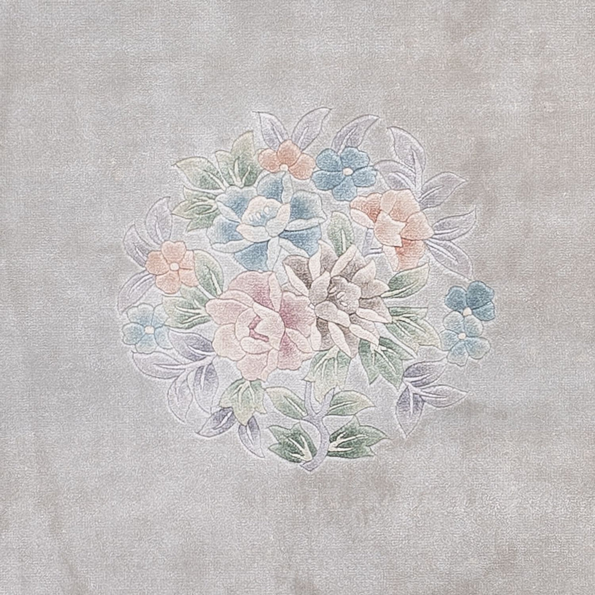 Alfombra de seda - Seda china - 185 x 123 cm - gris