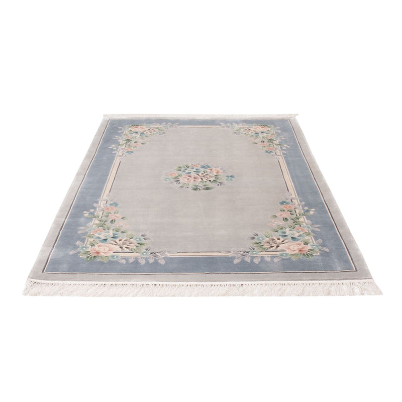 Alfombra de seda - Seda china - 185 x 123 cm - gris