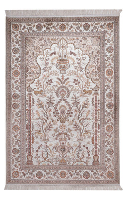 Alfombra de seda - Seda china - 183 x 122 cm - crema