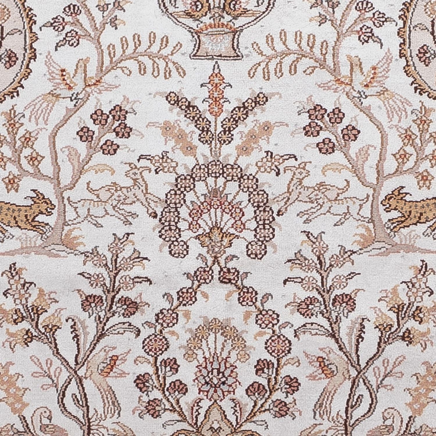 Alfombra de seda - Seda china - 183 x 122 cm - crema