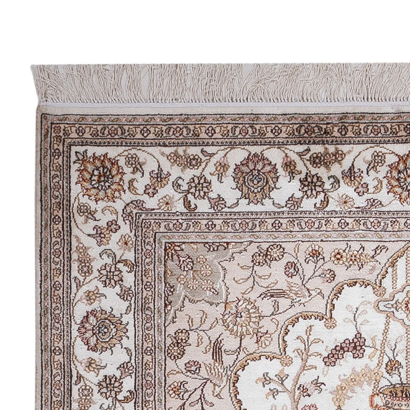 Alfombra de seda - Seda china - 183 x 122 cm - crema