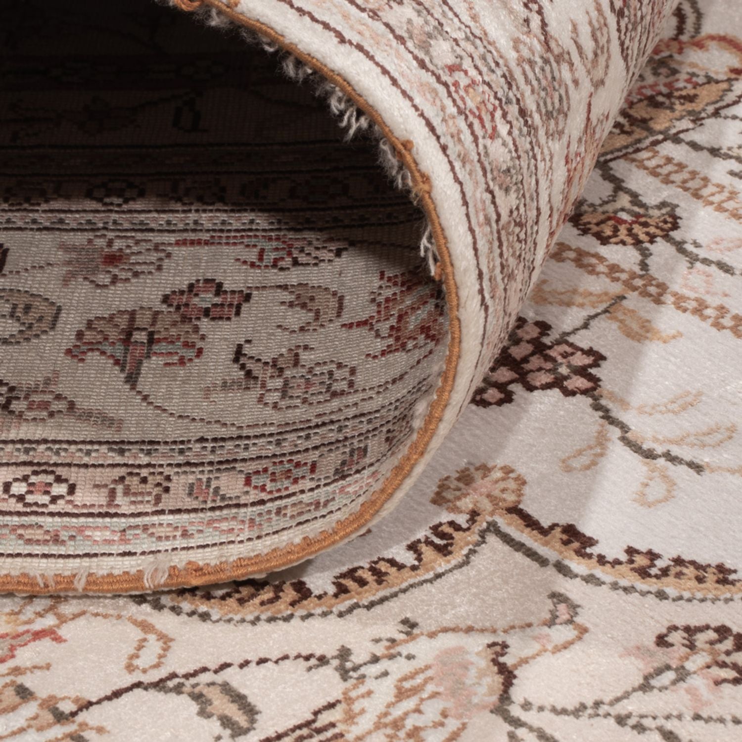 Alfombra de seda - Seda china - 183 x 122 cm - crema