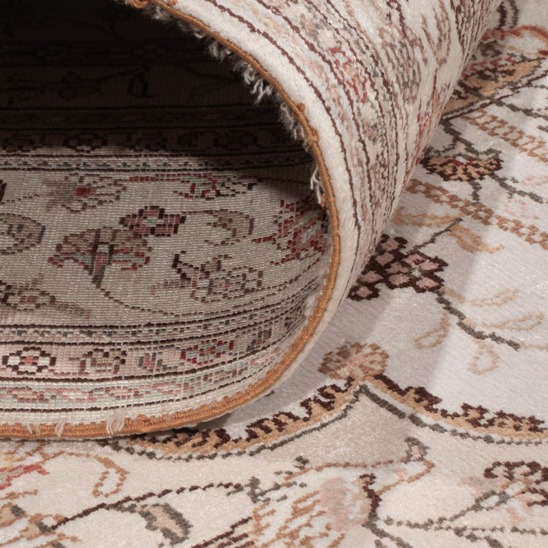 Alfombra de seda - Seda china - 183 x 122 cm - crema