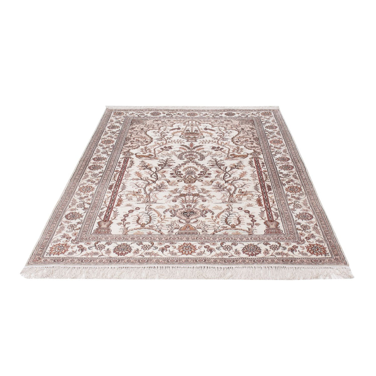 Alfombra de seda - Seda china - 183 x 122 cm - crema