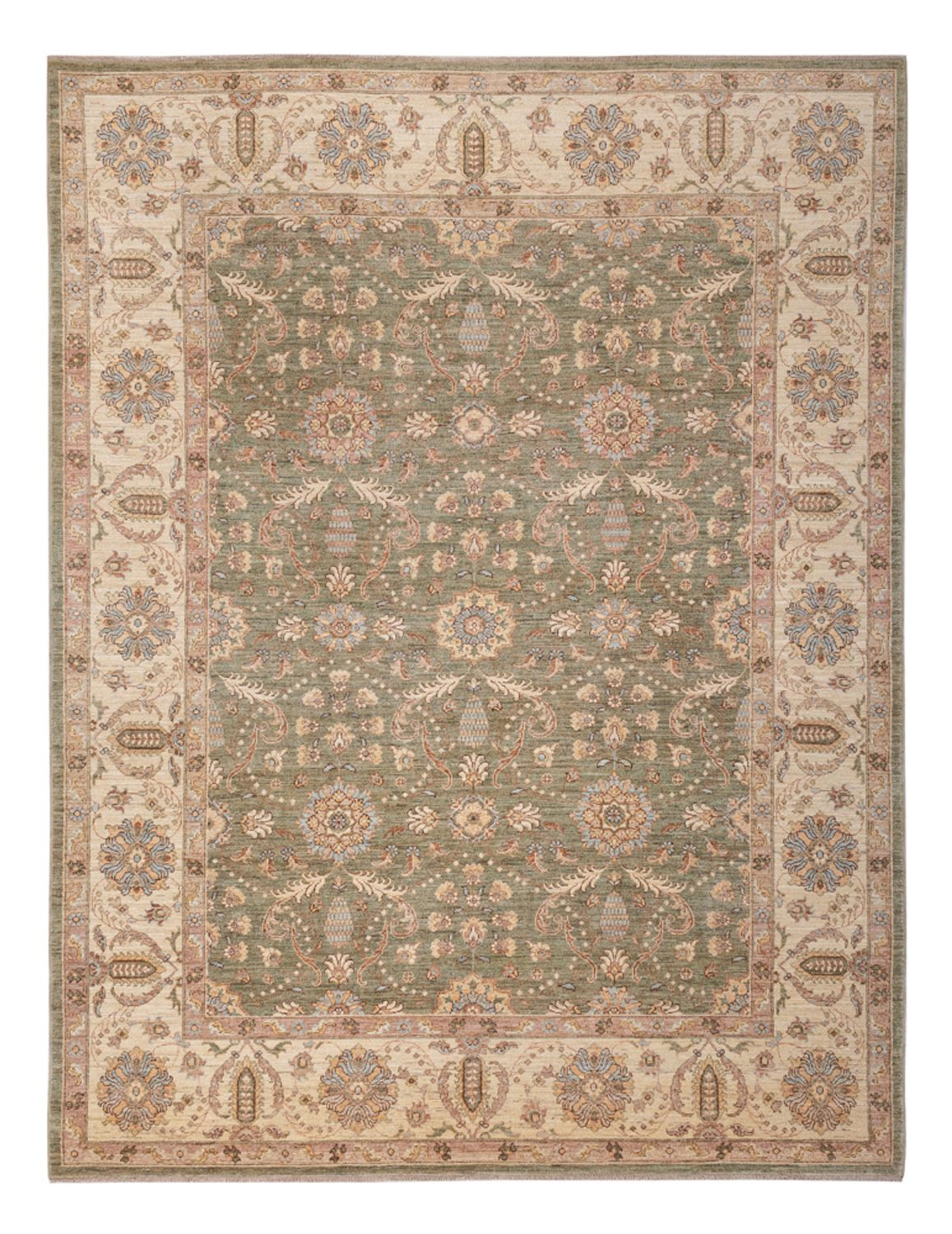 Alfombra Ziegler - 309 x 248 cm - verde oliva