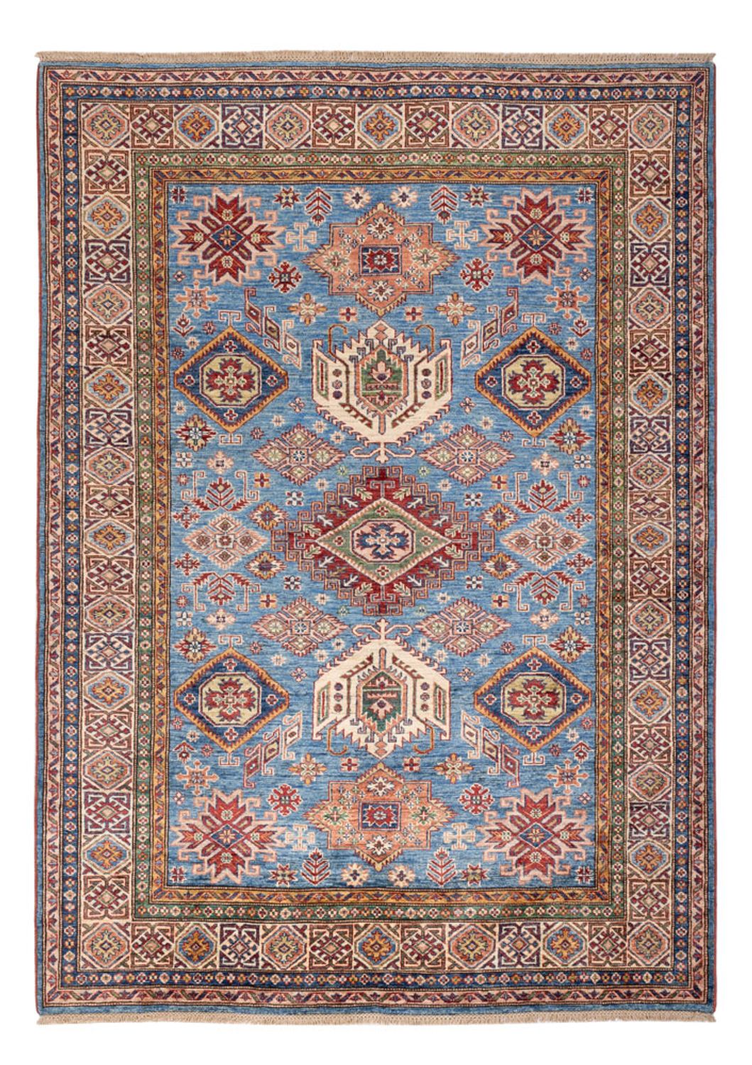 Alfombra Ziegler - Kazak - 241 x 173 cm - azul claro
