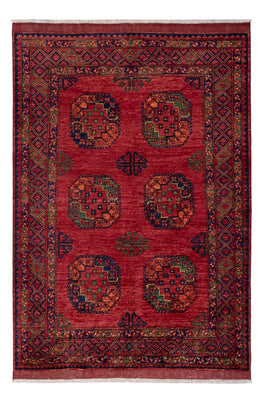 Alfombra afgana - Kunduz - 222 x 154 cm - rojo