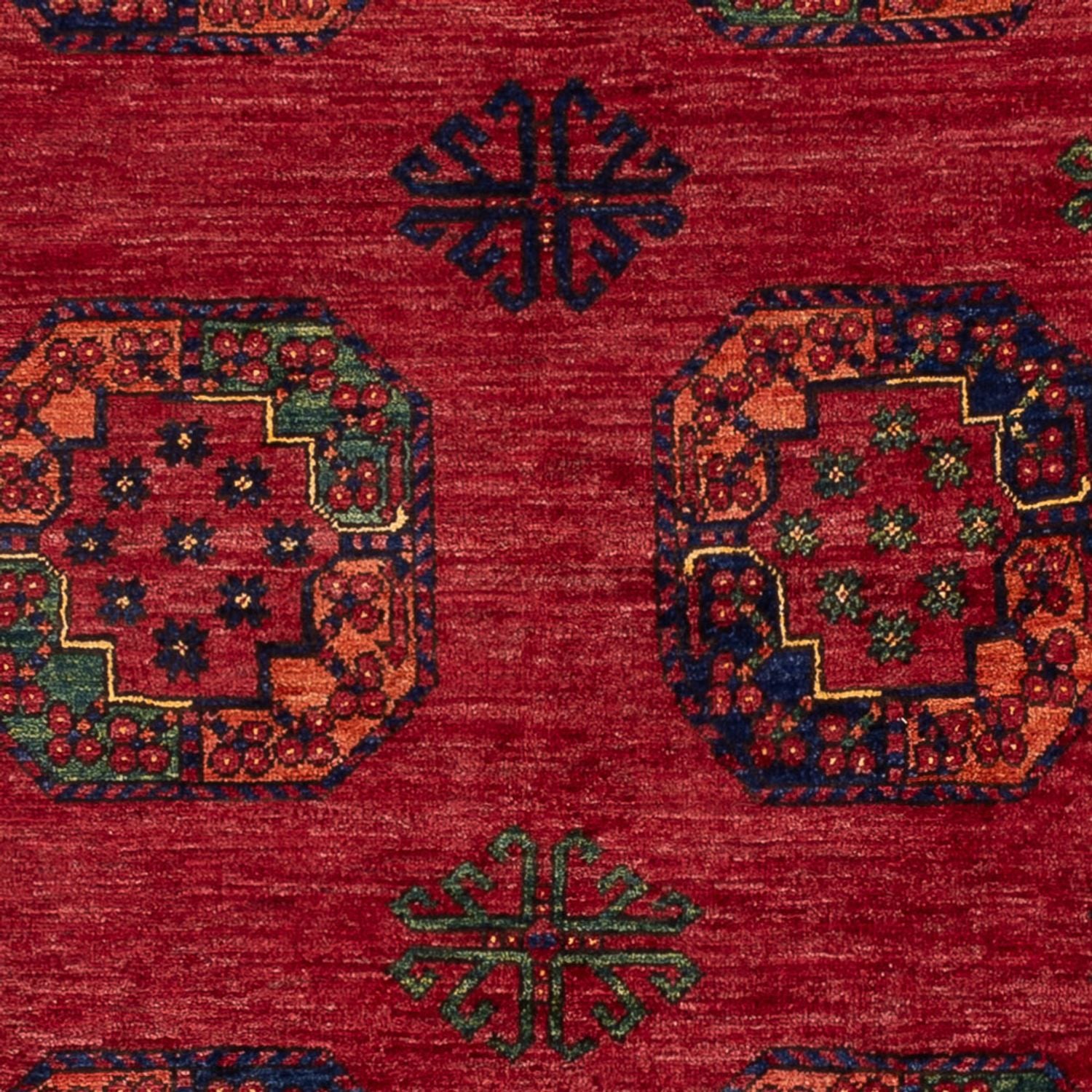 Alfombra afgana - Kunduz - 222 x 154 cm - rojo