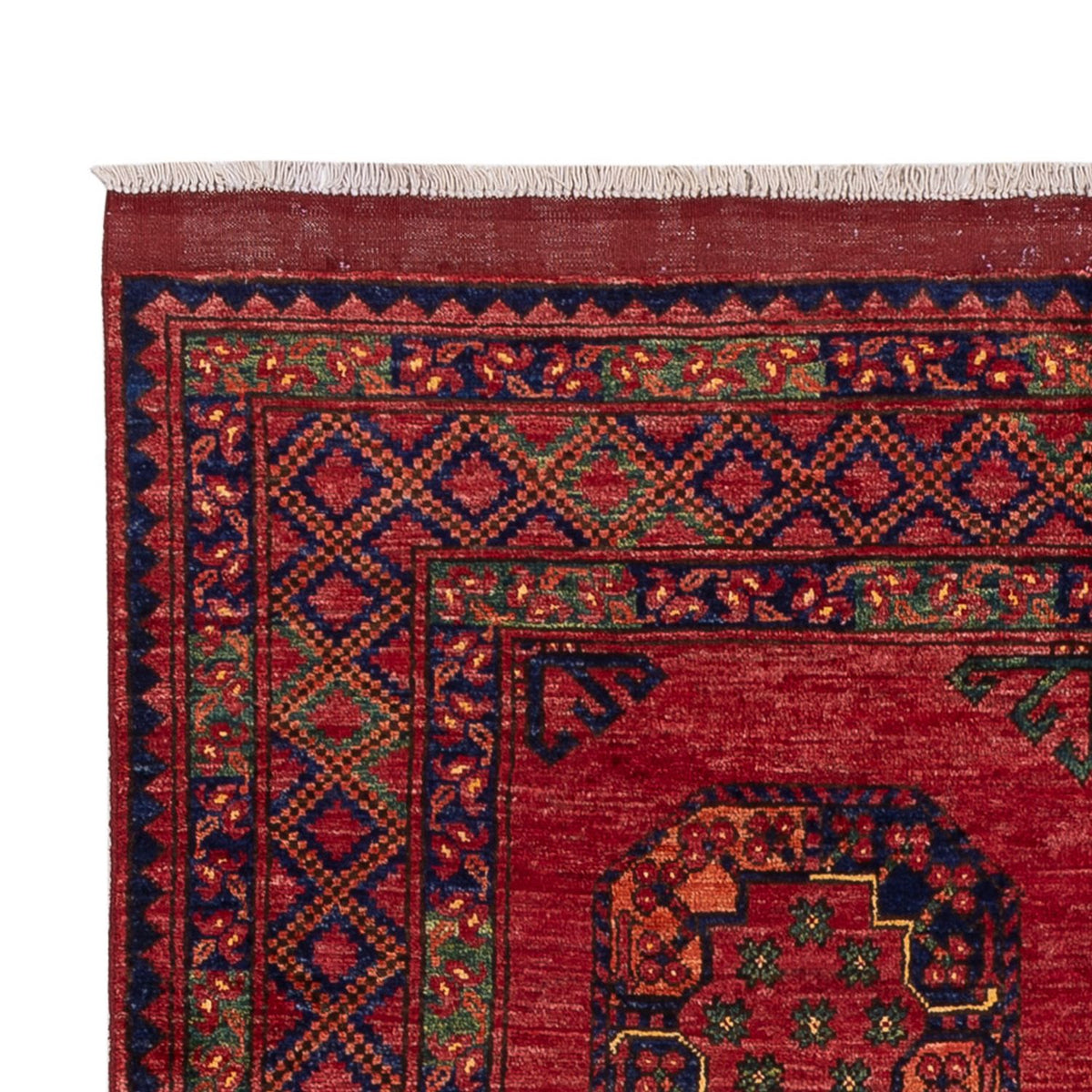 Alfombra afgana - Kunduz - 222 x 154 cm - rojo