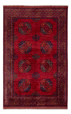 Alfombra afgana - Kunduz - 253 x 166 cm - rojo