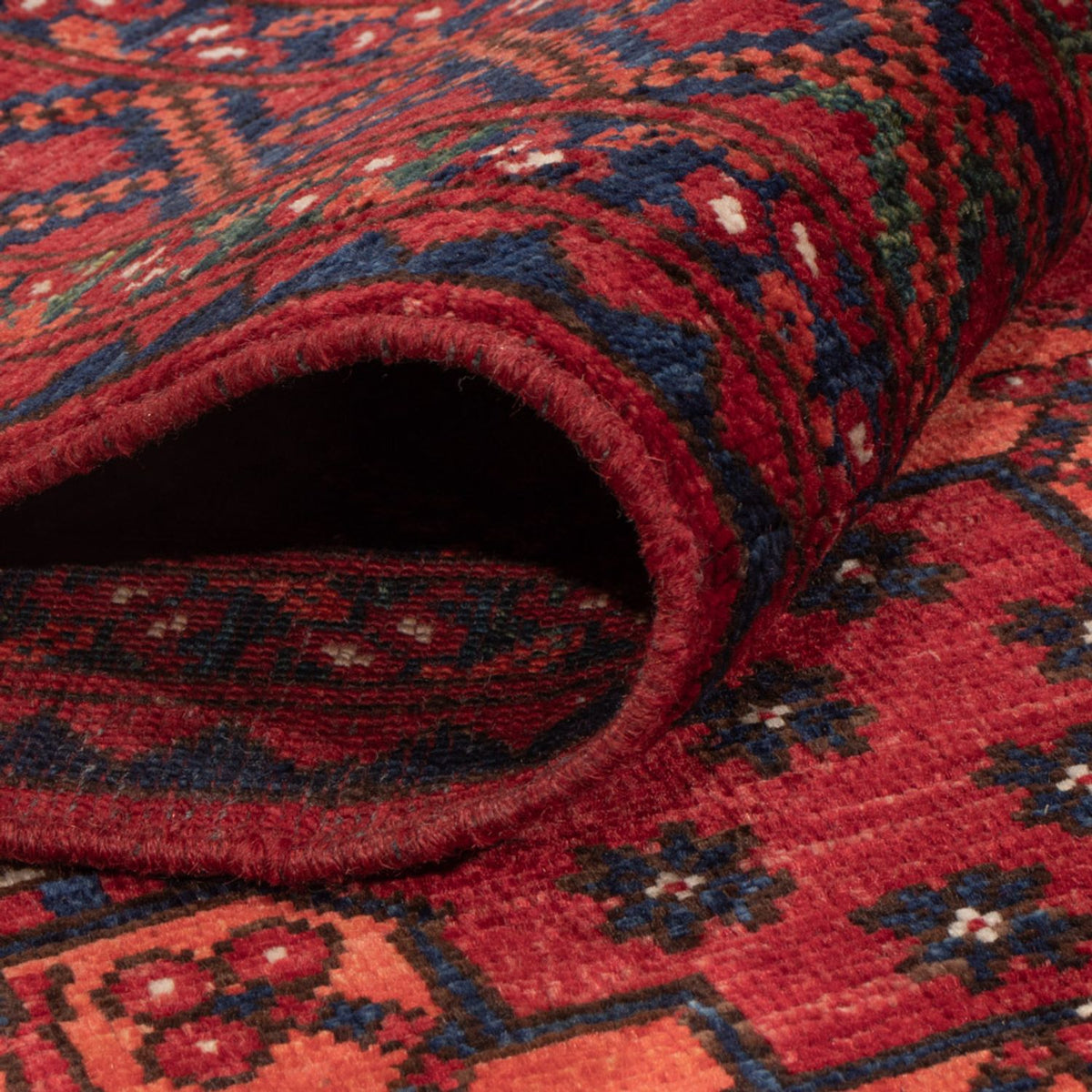 Alfombra afgana - Kunduz - 253 x 166 cm - rojo