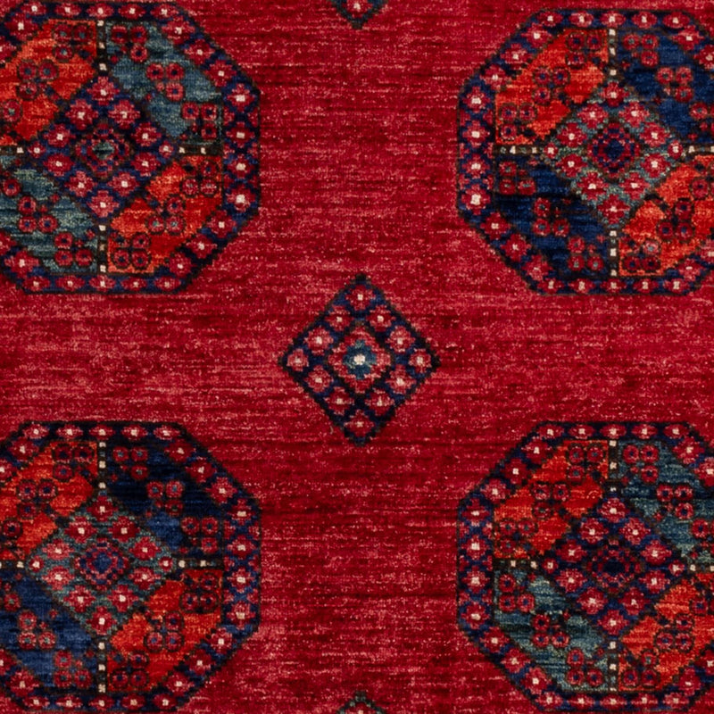 Alfombra afgana - Kunduz - 240 x 174 cm - rojo