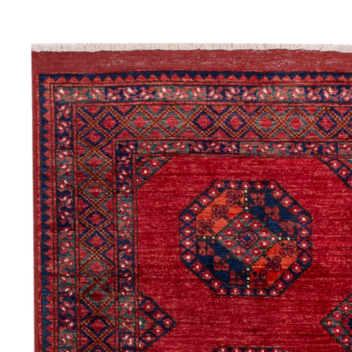 Alfombra afgana - Kunduz - 240 x 174 cm - rojo