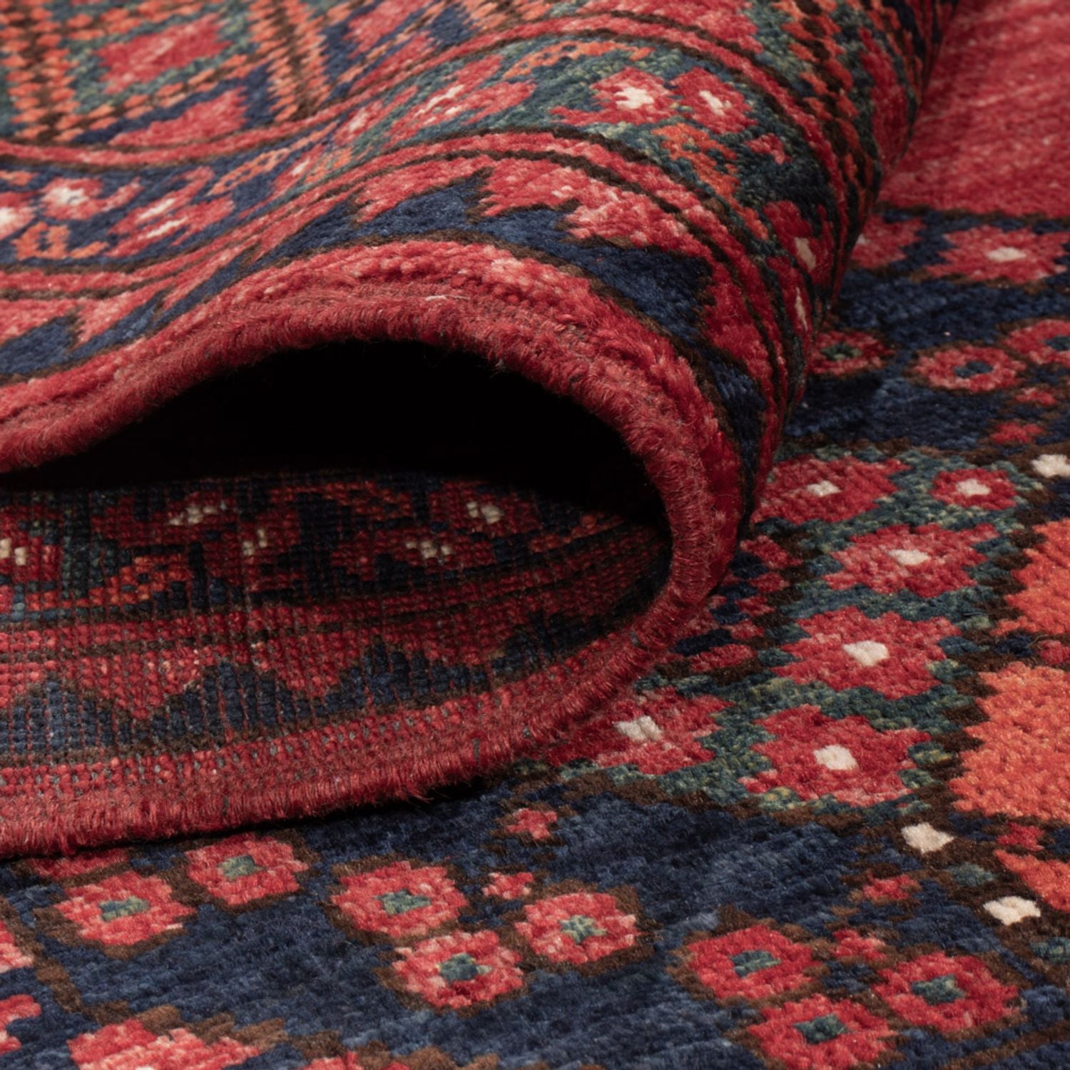 Alfombra afgana - Kunduz - 240 x 174 cm - rojo