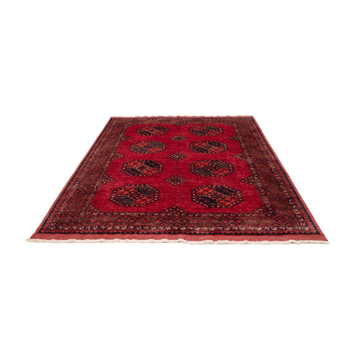 Alfombra afgana - Kunduz - 240 x 174 cm - rojo