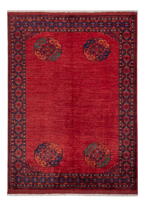 Alfombra afgana - Kunduz - 238 x 176 cm - rojo