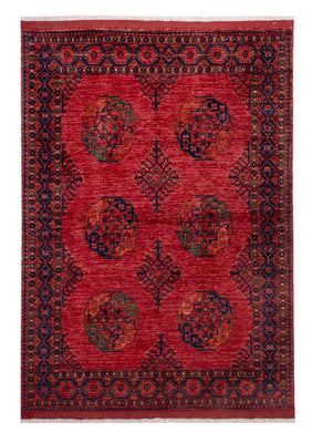 Alfombra afgana - Kunduz - 234 x 172 cm - rojo