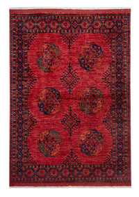 Alfombra afgana - Kunduz - 234 x 172 cm - rojo