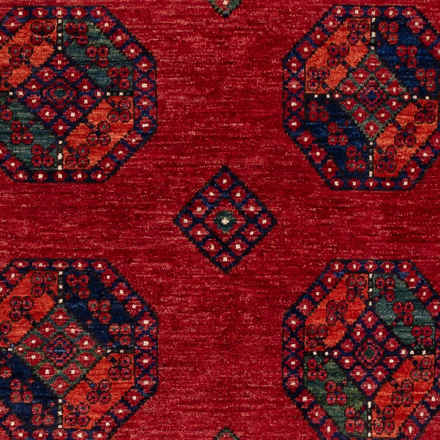 Alfombra afgana - Kunduz - 256 x 176 cm - rojo