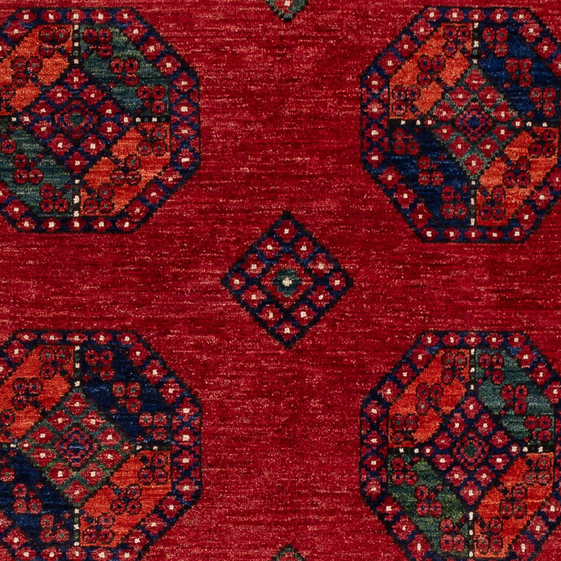 Alfombra afgana - Kunduz - 256 x 176 cm - rojo