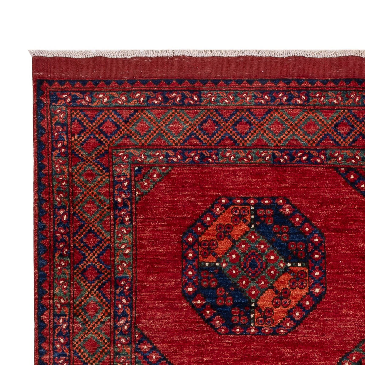 Alfombra afgana - Kunduz - 256 x 176 cm - rojo