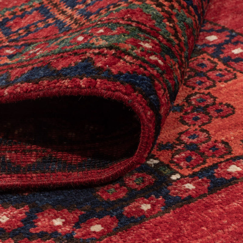 Alfombra afgana - Kunduz - 256 x 176 cm - rojo