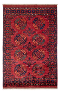 Alfombra afgana - Kunduz - 250 x 174 cm - rojo
