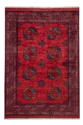 Alfombra afgana - Kunduz - 235 x 173 cm - rojo