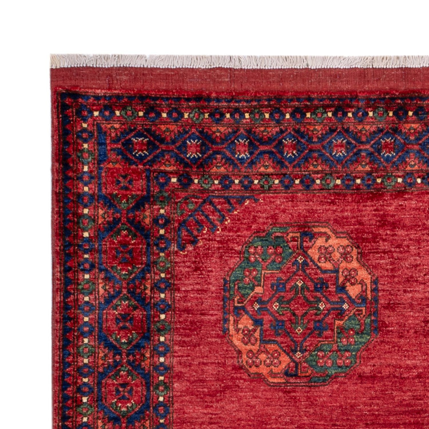 Alfombra afgana - Kunduz - 239 x 177 cm - rojo
