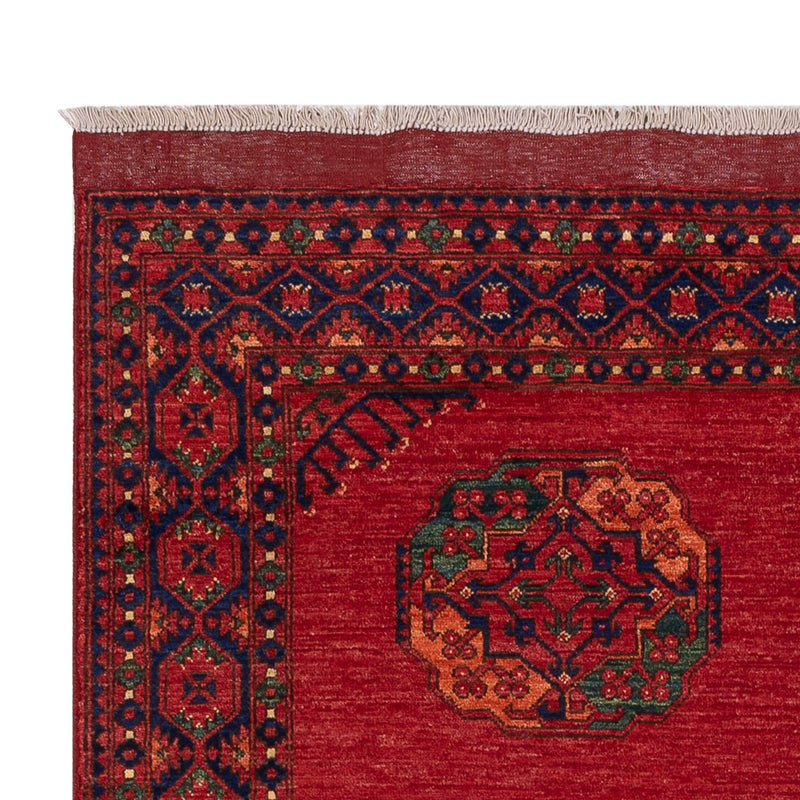 Alfombra afgana - Kunduz - 241 x 177 cm - rojo
