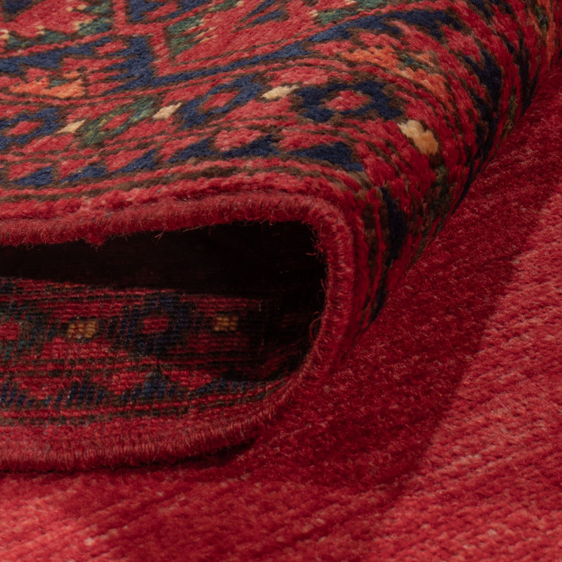 Alfombra afgana - Kunduz - 241 x 177 cm - rojo