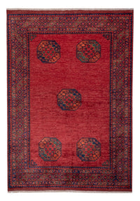 Alfombra afgana - Kunduz - 238 x 172 cm - rojo