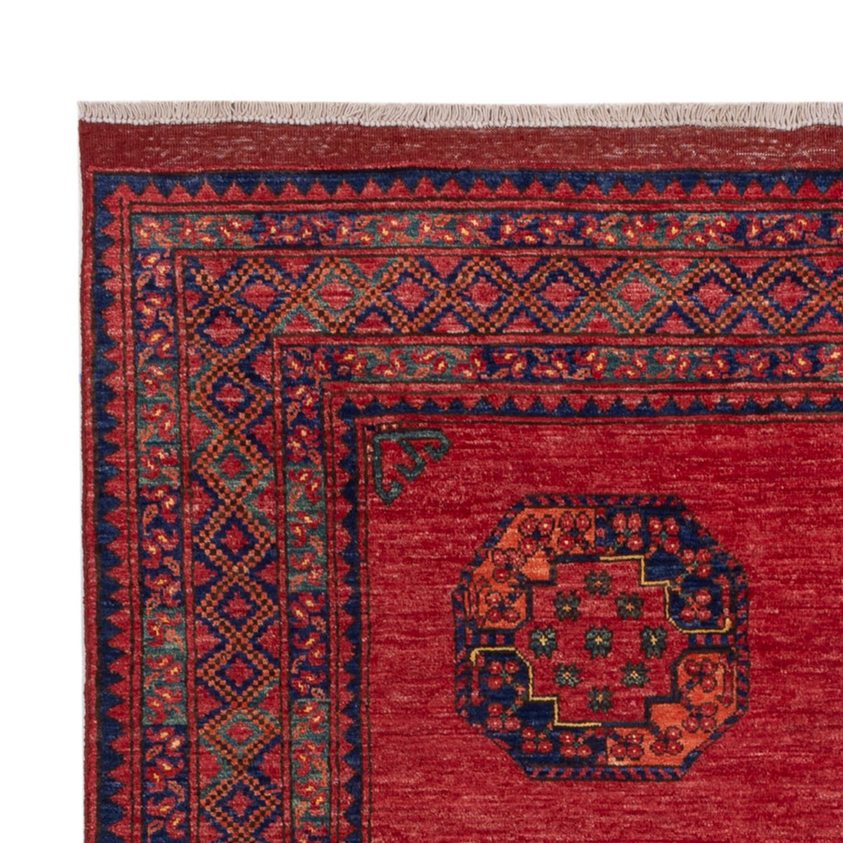 Alfombra afgana - Kunduz - 238 x 172 cm - rojo