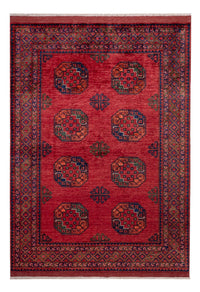 Alfombra afgana - Kunduz - 243 x 177 cm - rojo