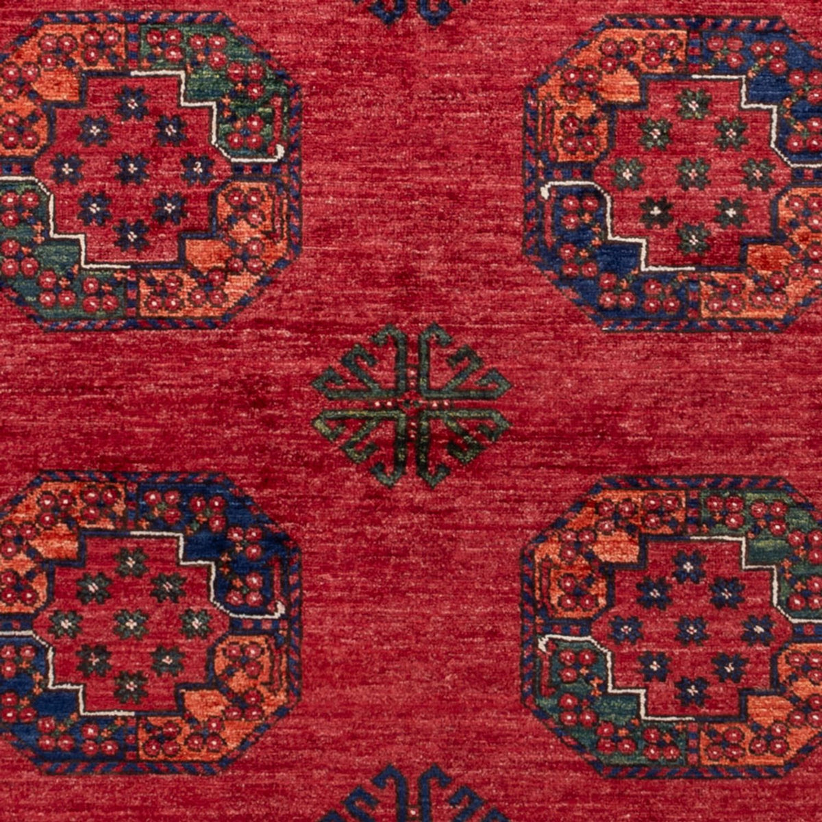 Alfombra afgana - Kunduz - 243 x 177 cm - rojo