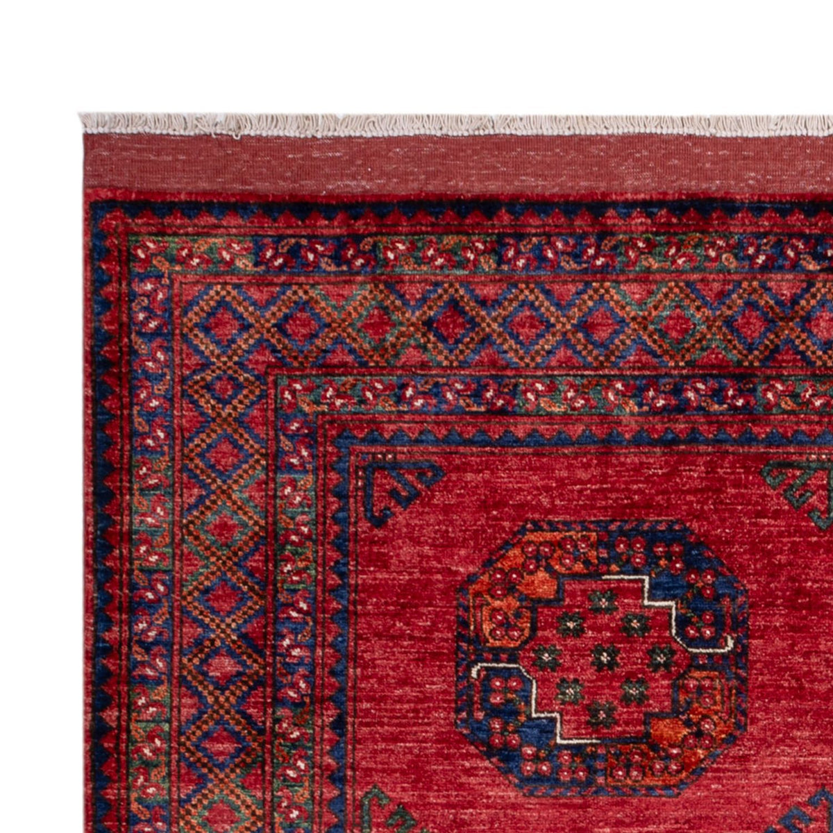 Alfombra afgana - Kunduz - 243 x 177 cm - rojo
