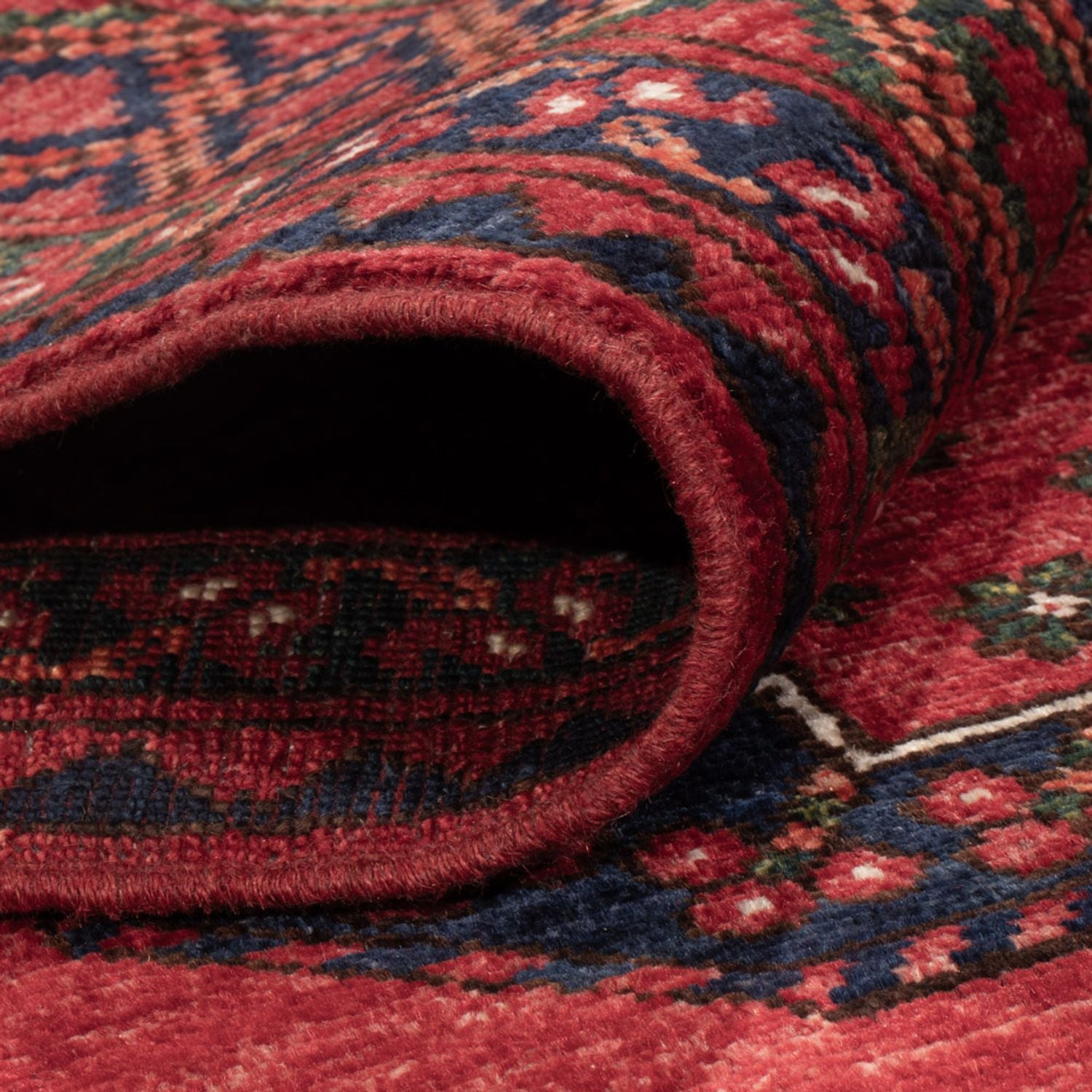 Alfombra afgana - Kunduz - 243 x 177 cm - rojo